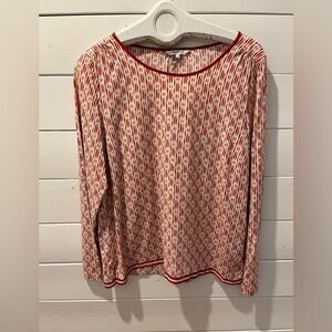 ❤️ SANDWICH_ – Red patterned long-sleeve top – Size 44